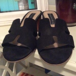 Black dressy slides.